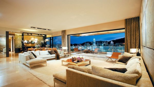 Windows and doors in a penthouse