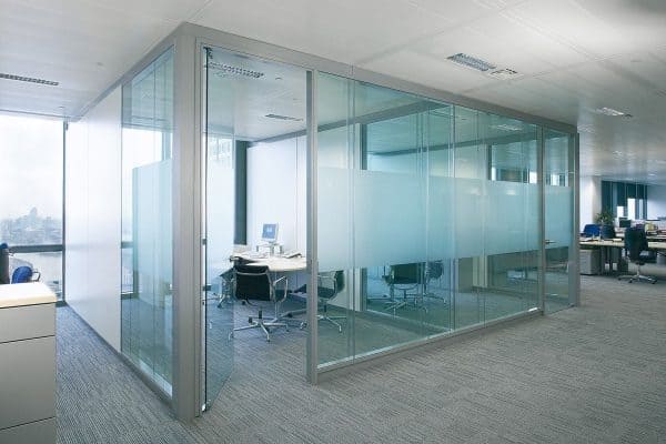 Glass panels for commercial spaces